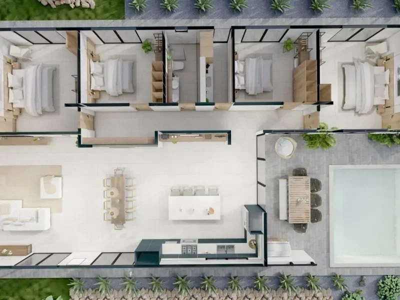 Avemoana Modern tropical 4 bedrooms  homes for sale in exclusive gated community  photo 7